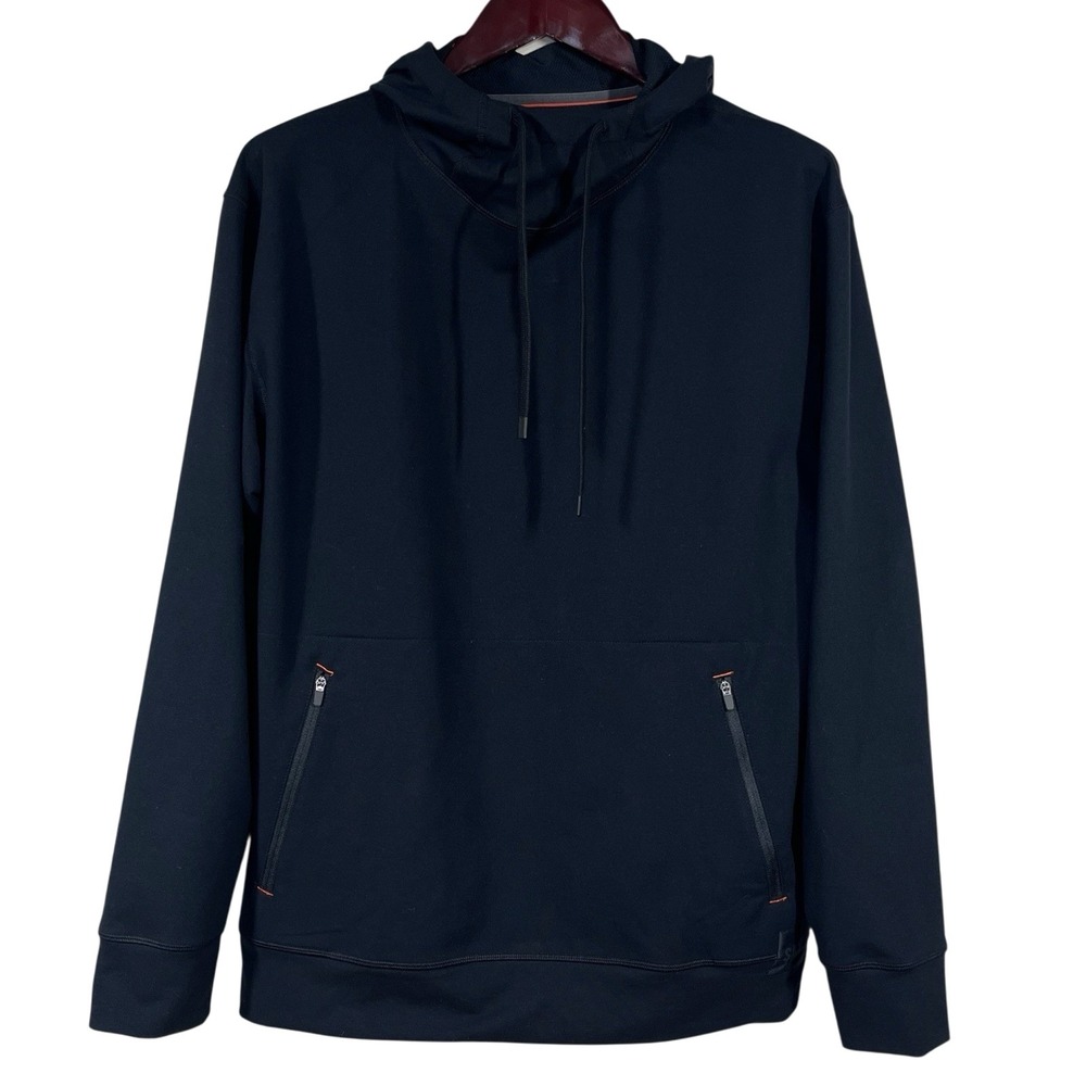 SAXX Roast Master Tech Hoodie Mens M Black Micro Fleece‎ Lounge Sweatshirt